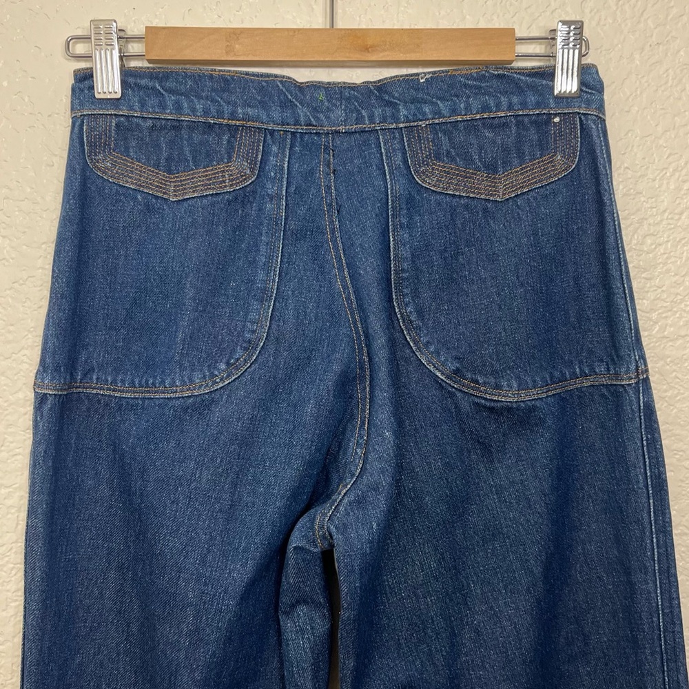 J Brand Flare Jeans Dark Wash Mid Rise 70’s Retro No Pockets Size 27 - Picture 6 of 12